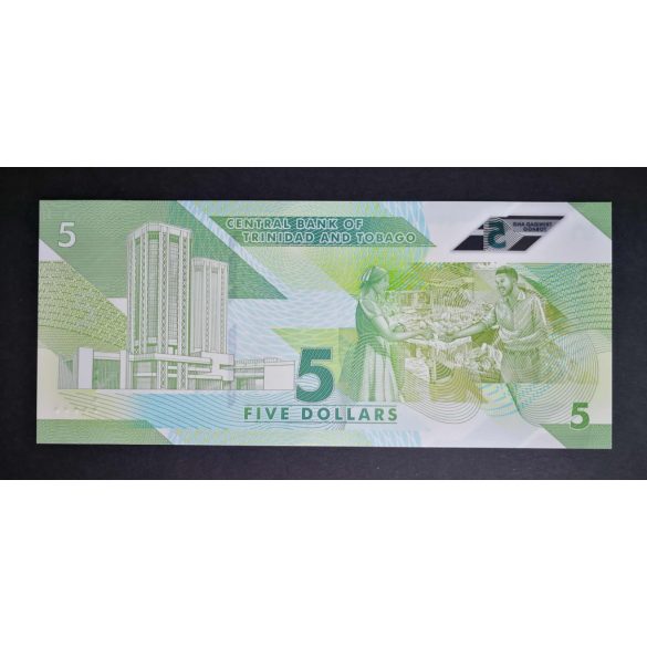 Trinidad and Tobago 5 Dollars 2020/21 UNC 