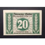 Austria 20 Heller 1920 Unc Tarsdorf