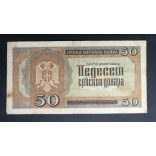 Serbia 50 Dinara 1942 F