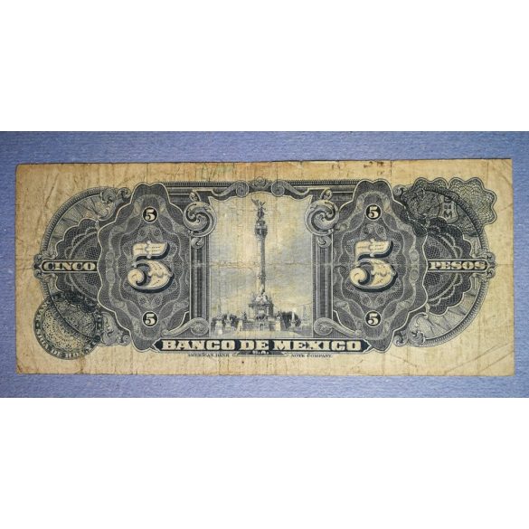 Mexikó 5 pesos 1949 F