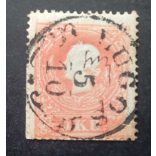 Austria used in Hungary 1858 5 Kr. LUGOS