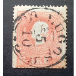   Magyarország 1858 Könyvnyomat 5 Kr LUGOS boríték maradvány, rövid fogak D 