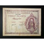 Algéria 20 Francs 1944 F