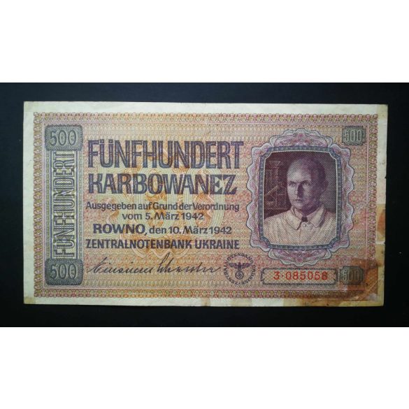 Ukrajna 500 Karbowanez 1942 VG