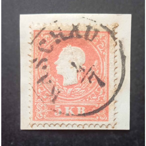 Magyarország 1858 Könyvnyomat 5 Kr KASCHAU kivágáson D