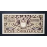 Germany 500000 Mark 1923 Unc Mannheim