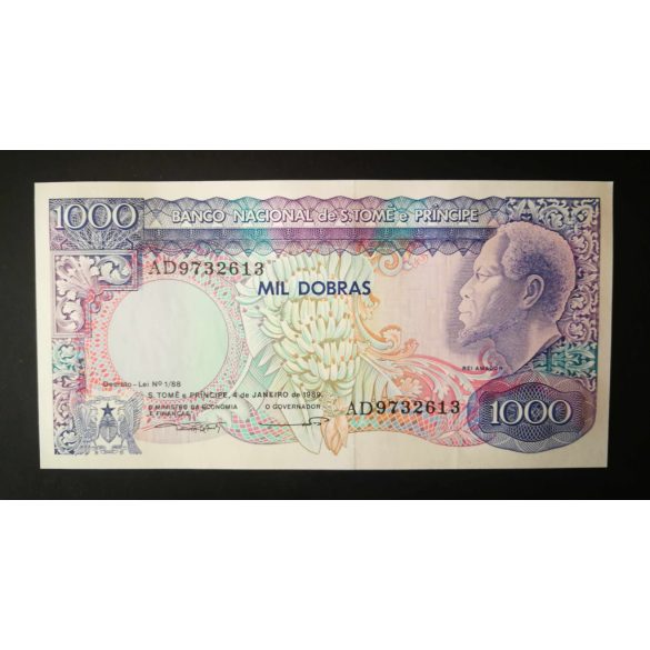 Sao Tome and Principe 1000 Dobras 1989 UNC