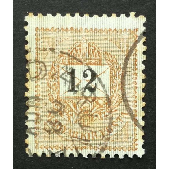 Hungary 1898 Letter, black cipher 12 kr. perf. 12 : 11 3/4 DARUVÁR used