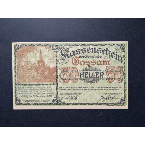 Ausztria 50 Heller 1920 Unc Gossam