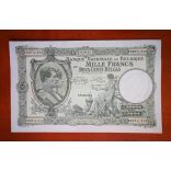 Belgium 1000 Francs 200 Belgas 1942 XF+