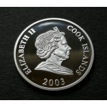 Cook-szigetek 2 Dollars 2003 ezüst PP, emlékérem