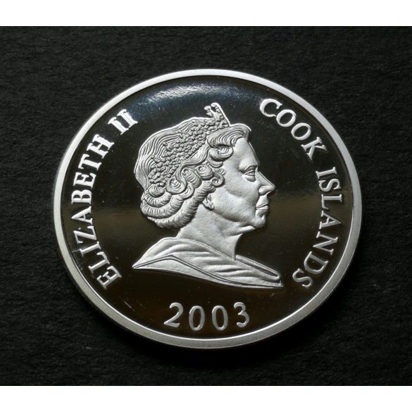 Cook-szigetek 2 Dollars 2003 ezüst PP, emlékérem