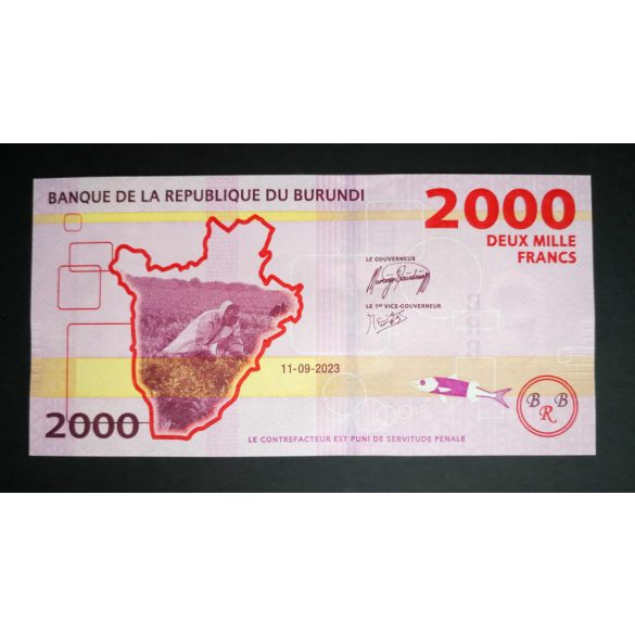 Burundi 2000 Francs 2023 Unc 