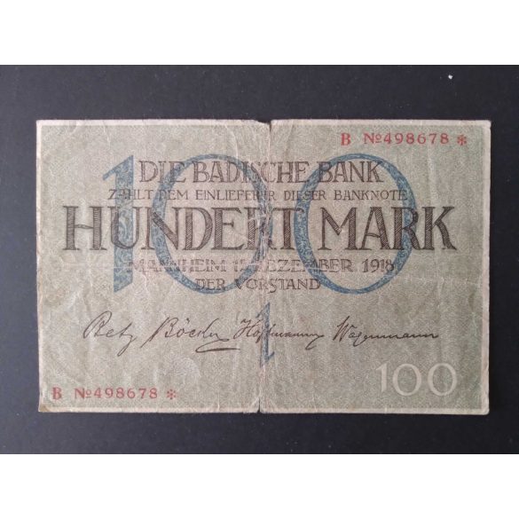 Germany 100 Mark 1918 F-