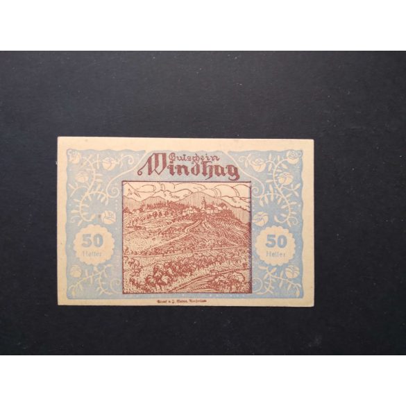 Ausztria 50 Heller 1920 Unc Windhag