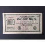 Germany 1000 Mark 1922 XF