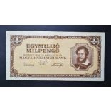 Hungary 1 million Milpengő 1946 VF