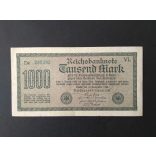 Germany 1000 Mark 1922 XF
