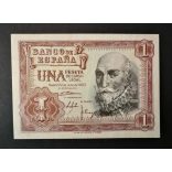Spain 1 Peseta 1953 UNC