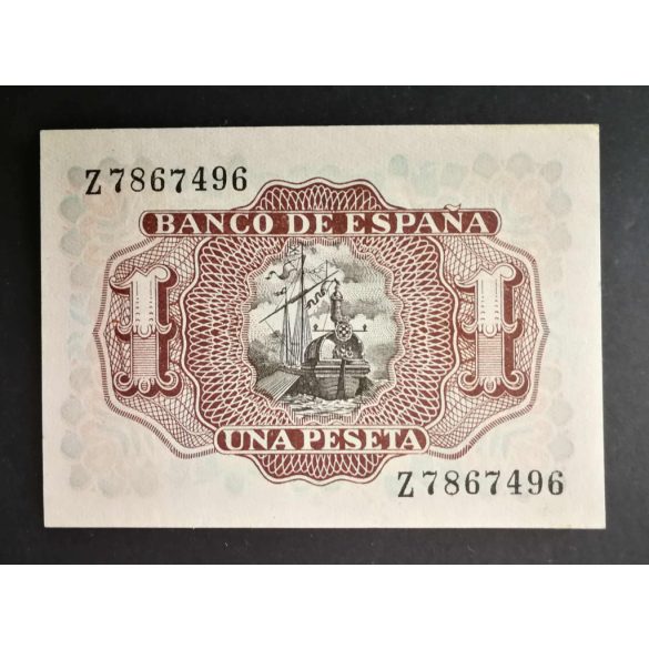 Spain 1 Peseta 1953 UNC