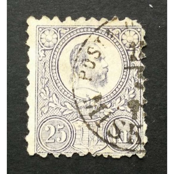 Hungary 1871 25 Kr. engraved, used MISK(OLCZ) POSTA-U(TALVÁN)