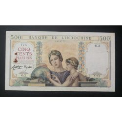 French Indochina 500 Piastres 1939 F