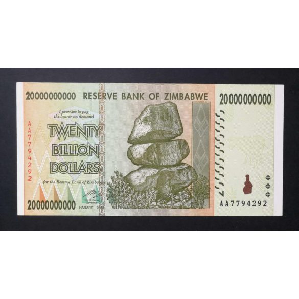 Zimbabwe 20 milliárd Dollars 2008 UNC