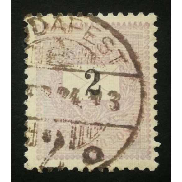 Hungary 1889 Letter, black cipher 2 kr. perf. 12:11 3/4 (Bu)dapest used