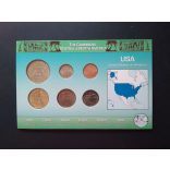 USA forgalmi érmesor 6 érték 2005-2013 bliszterben