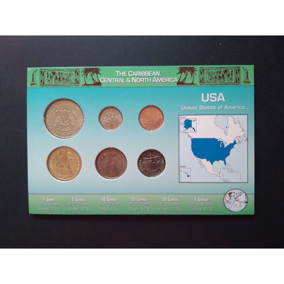 USA forgalmi érmesor 6 érték 2005-2013 bliszterben