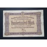 Germany 100000 Mark 1923 F Schwandorf