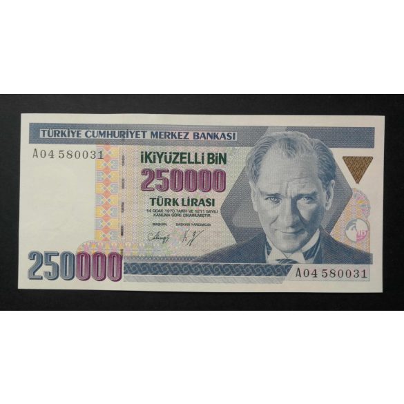 Törökország 250000 Lira 1992 Unc