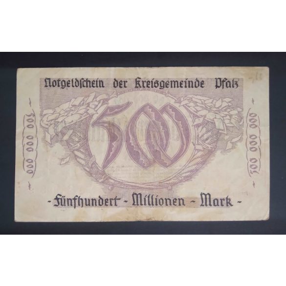 Germany 500 Million Mark 1923 F Speyer