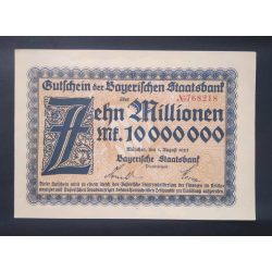 Germany München 10 Millió Mark 1923 aUnc+