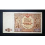 Poland 1000 Zlotych 1946 VF