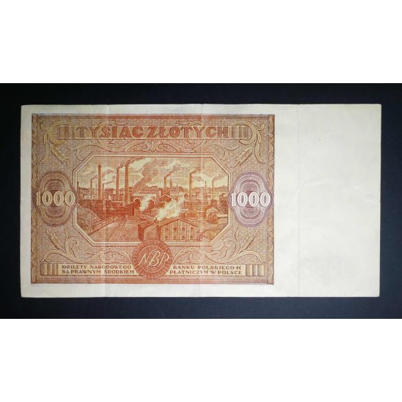 Poland 1000 Zlotych 1946 VF