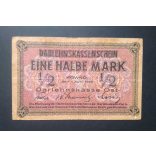 Germany 1/2 Mark Poland, Lithuania, Latvia occupation 1918 F