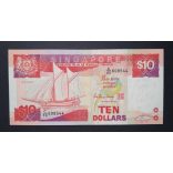 Singapore 10 Dollars 1988 UNC