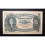 Norway 5 Kroner 1943 F+