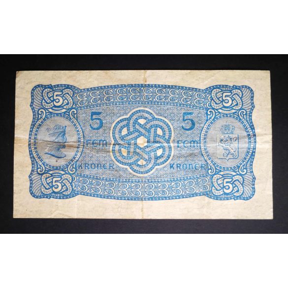 Norway 5 Kroner 1943 F+