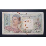 New Caledonia Nouméa 20 Francs 1963 VG