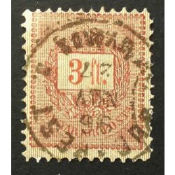   Hungary 1888 Letter, red cipher 3 FT. perf 11 1/2 BUDAPEST / LIPÓTVÁROS D. used