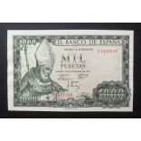 Spain 1000 Pesetas 1965 VF+