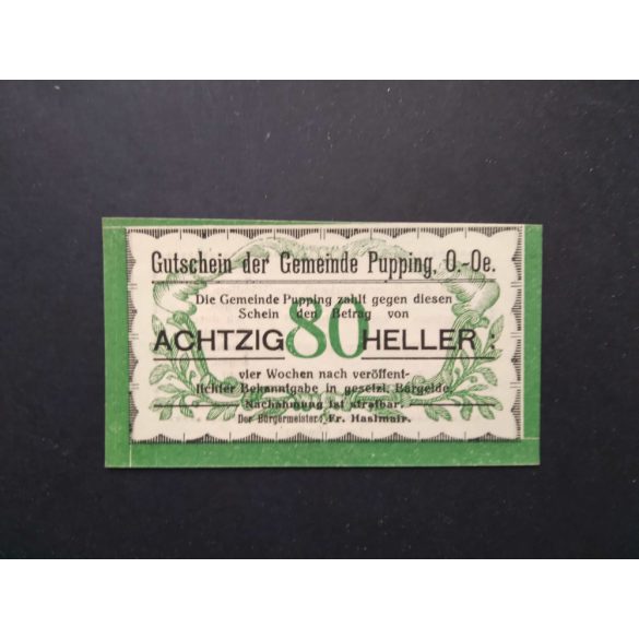 Ausztria 80 Heller 1920 Unc Pupping