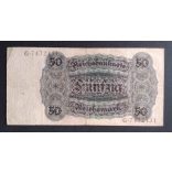 Germany 50 Reichsmark 1924 F