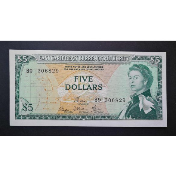 Kelet-karibi Államok 5 Dollar 1965 XF+
