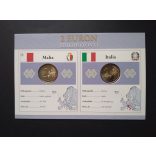 EU 2 Euro set of 2 pcs commemorative coins Unc