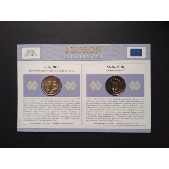 EU 2 Euro set of 2 pcs commemorative coins Unc