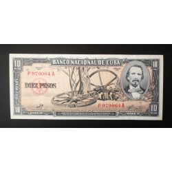 Cuba 10 Pesos 1960 P-88c aUnc+