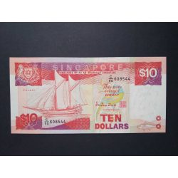 Singapore 10 Dollars 1988 UNC